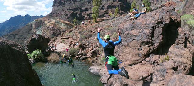 Descenso de cañones en el barranco de la Manta en Mogan
