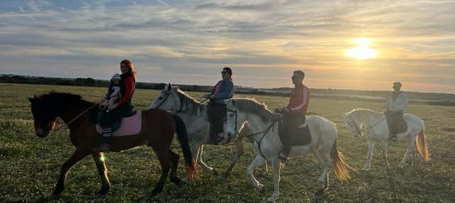 Paseo a caballo por las marismas del Coto de la Isleta en Chiclana Frontera