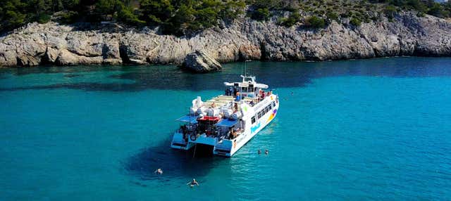 Paseo en barco con fondo de cristal por las islas Malgrats y Toro en Santa Ponsa