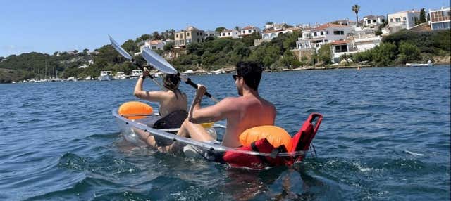 Tour en kayak transparente por la bahía de Puerto de Addaya y sus islas en Puerto De Addaya