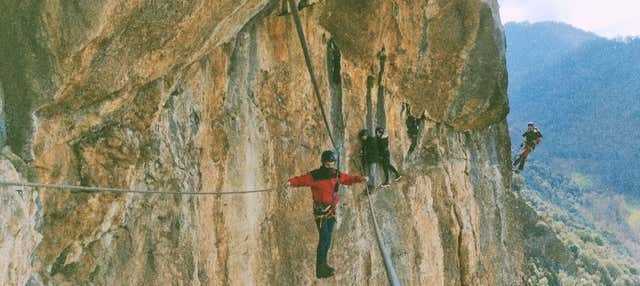 Vía ferrata de Camaleño en Los Llanos